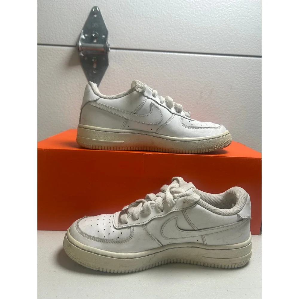 Nike Air Force 1 Low White Leather Sneakers 6.5w #2730